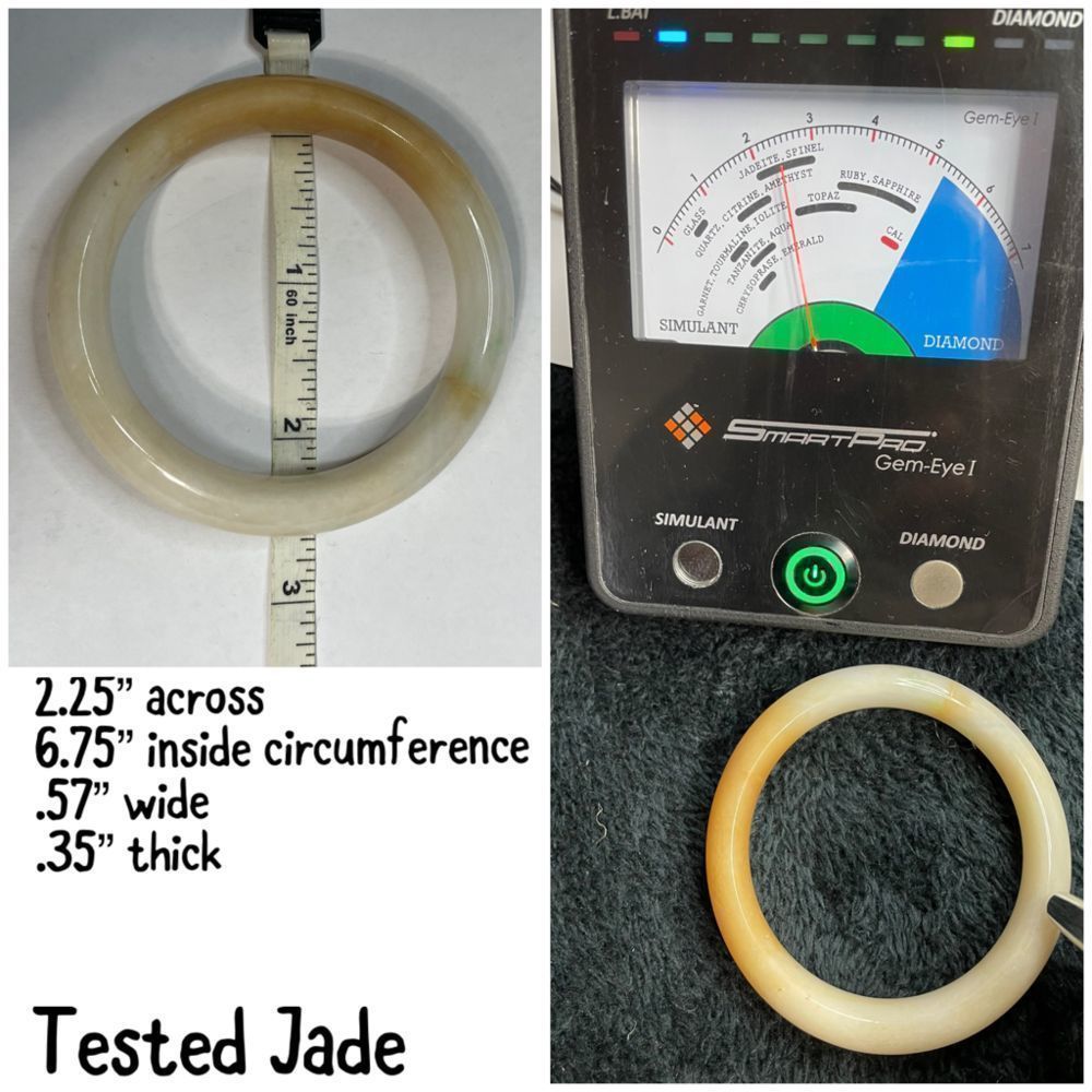 Multiple Color Pattern Jade Bangle Bracelet - image 5